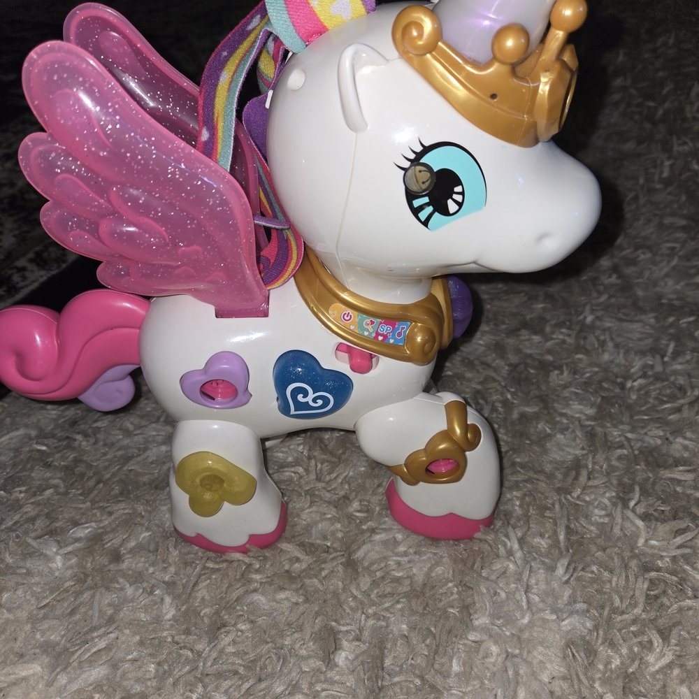 Magical Pink and White Unicorn Toy